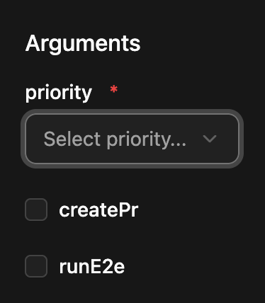 Type-safe arguments UI