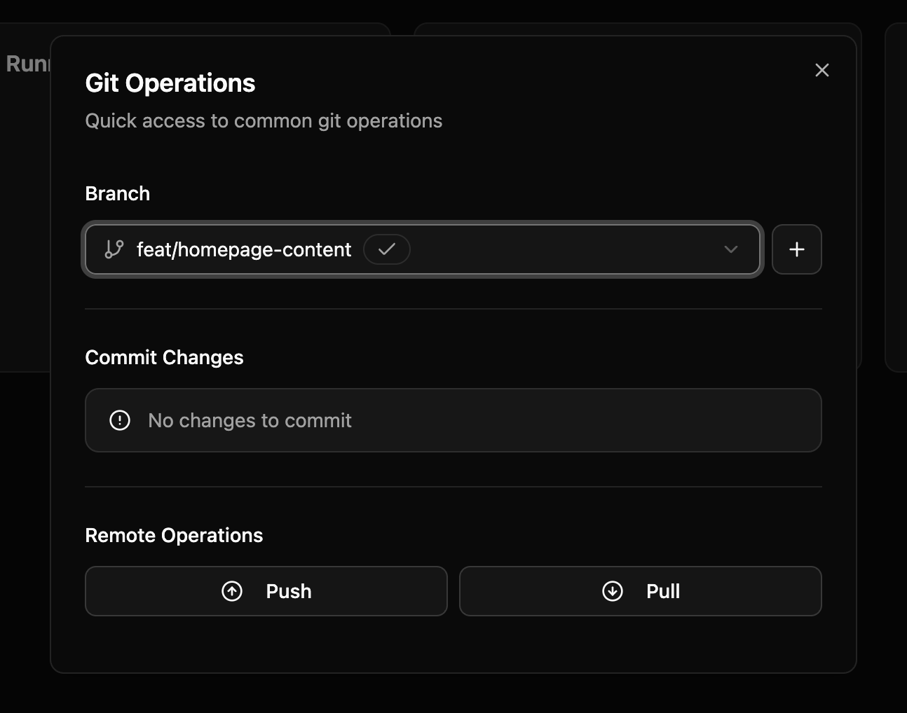 Git Operations Interface
